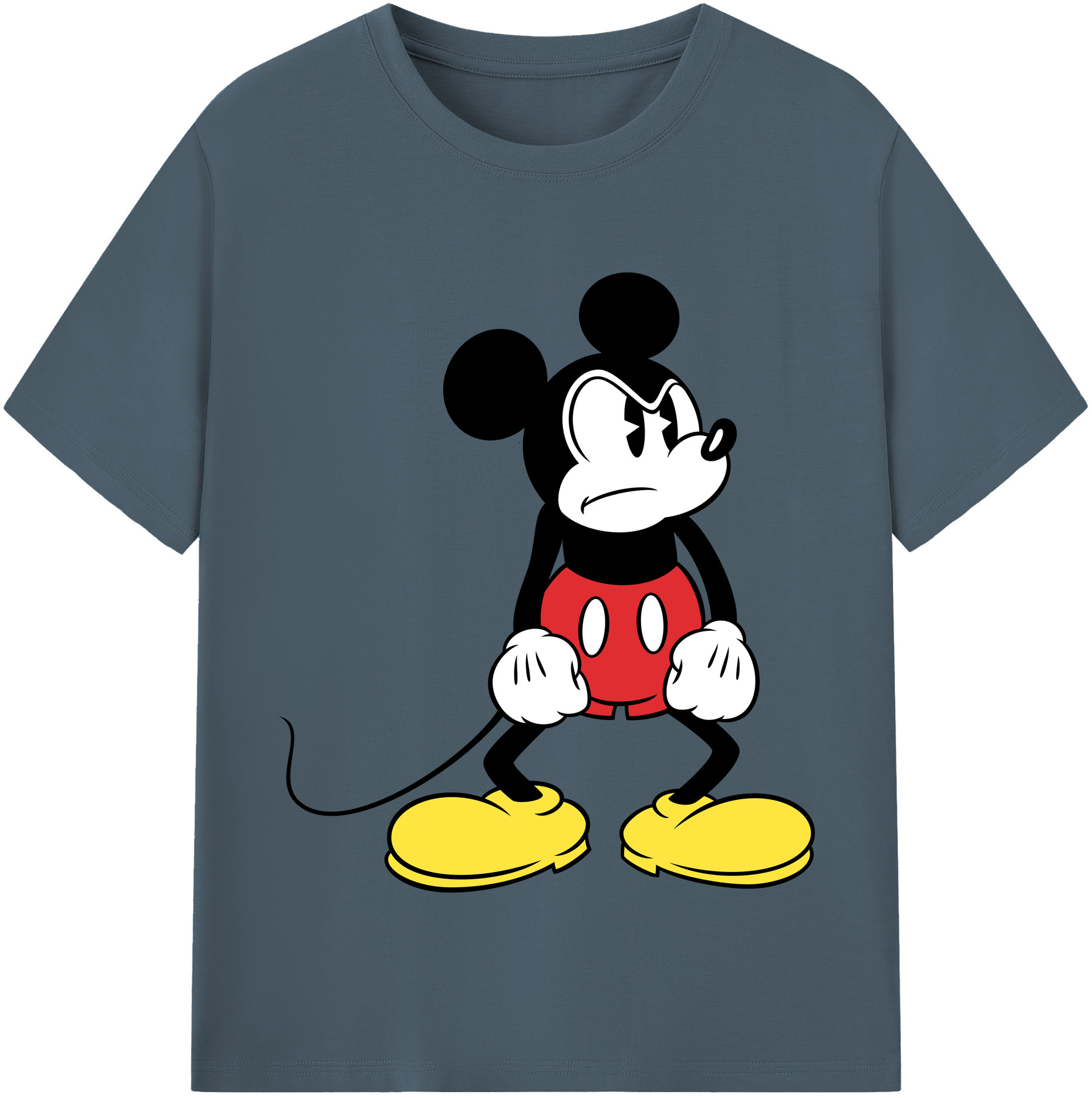 （画像用） ミッキーマウス Mickey Mouse 綿100％半袖Tシャツ（フロントプリント）